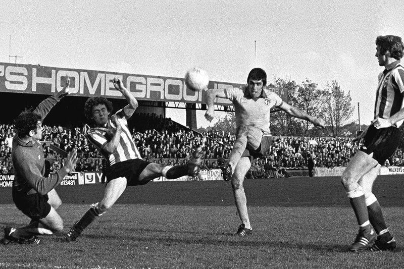 Stags v Sunderland in October 1977 - Ernie Moss.