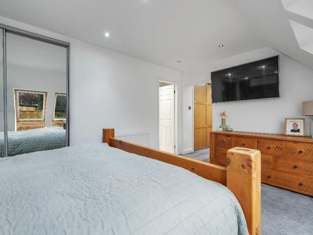 The master bedroom from a different angle. An added bonus is a wall-mounted air-conditioning unit.