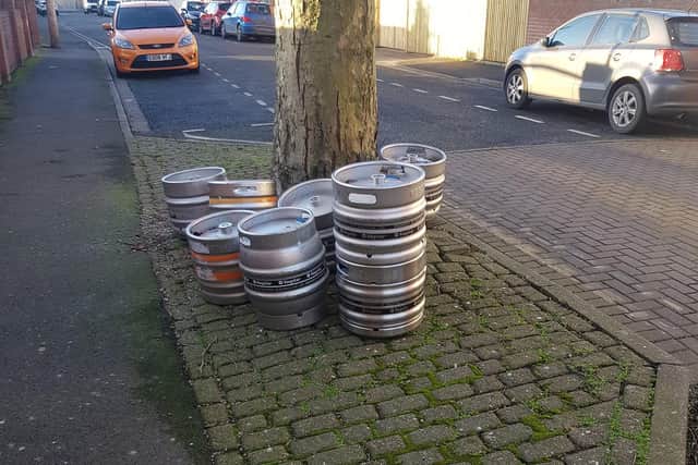 The beer barrels were dumped on Walton Street, Sutton