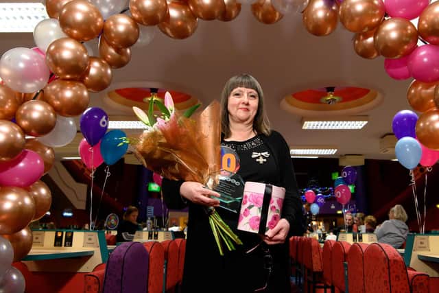 Gran-of-three Yvette Price-Mear, who has completed a nationwide 4,200 mile tour of Britain's bingo halls raising thousands of pounds for charity.