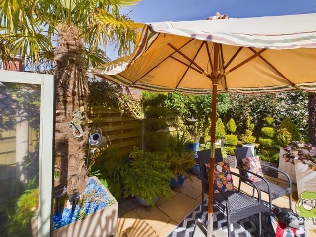 The garden features multiple seating areas and also offers a sense of privacy and paradise.