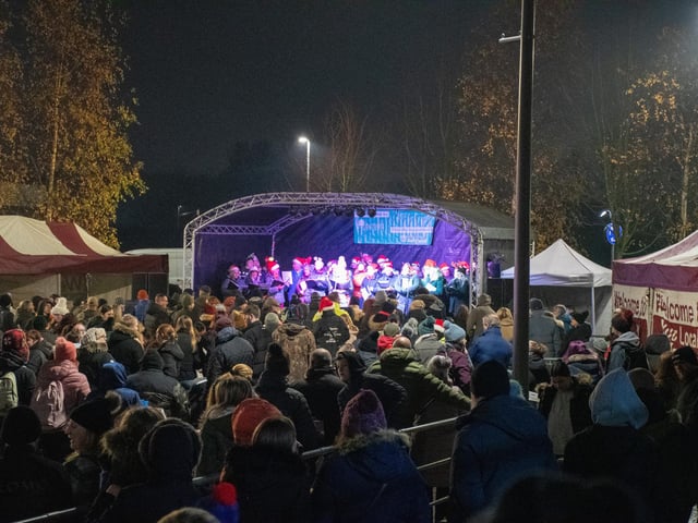 There was a full programme of enterainment on the celebration stage before the big switch-on