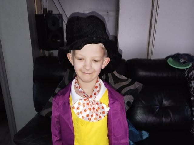 Alex Nettleship, age 9, from Mansfield Woodhouse, dressed as Willy Wonka.