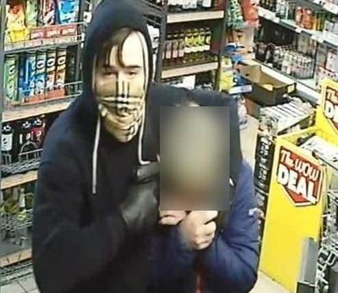 The first incident happened at a Nisa Local Store in Newton, when Childerley and Raworth burst into the store and demanded money and goods. They threatened the shop owner and customer with a large axe and a small black handgun, pointing the weapons at their heads, demanding that they open the safe.