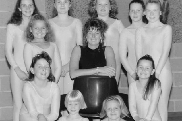 Members of the Karen Mullender School of Dance who were successful in the Pennine Disco championships.  Pictured are: Janine Thompson, Alison Chapman, Lynsey Waller, Victoria Armstrong, Louise Reid, Karen Mullender (centre), Victoria Jackson, Donna Whitelock, Gemma Leighton, Stephanie Maghill and Sarah Dowson.