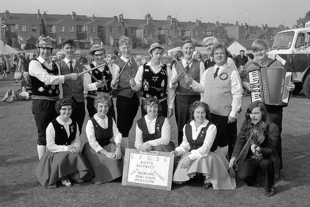 English Folk Dance & Song Society's Nottinghamshire branch at Mansfield Carnival  - were you a member?