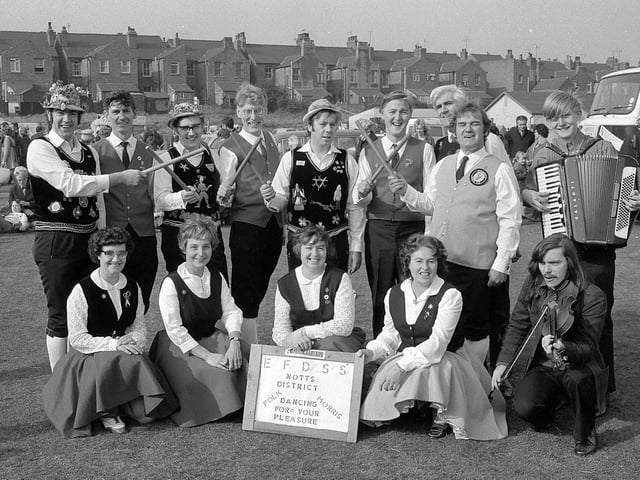 English Folk Dance & Song Society's Nottinghamshire branch at Mansfield Carnival  - were you a member?