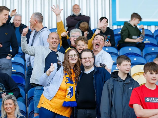 Stags fans ahead of the 2-2 draw with Forest Green.