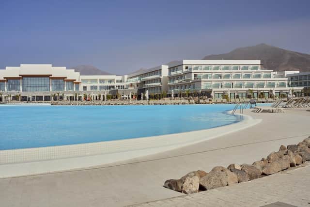 The massive outdoor pool