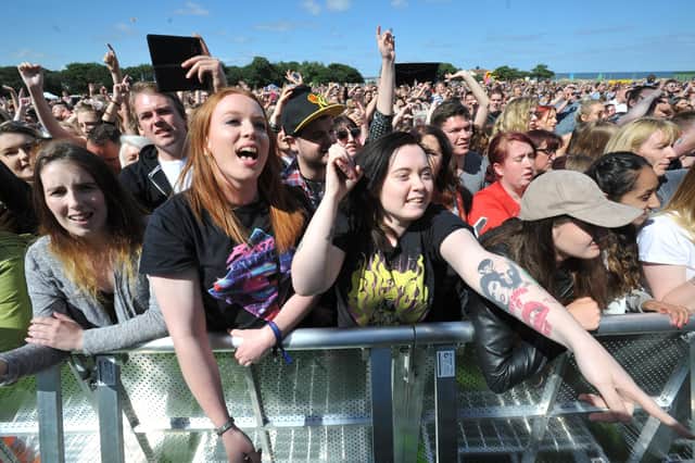 Fans enjoy Busted who were headlining the South Tyneside Summer Festival Sunday concert in 2017. Are you pictured?