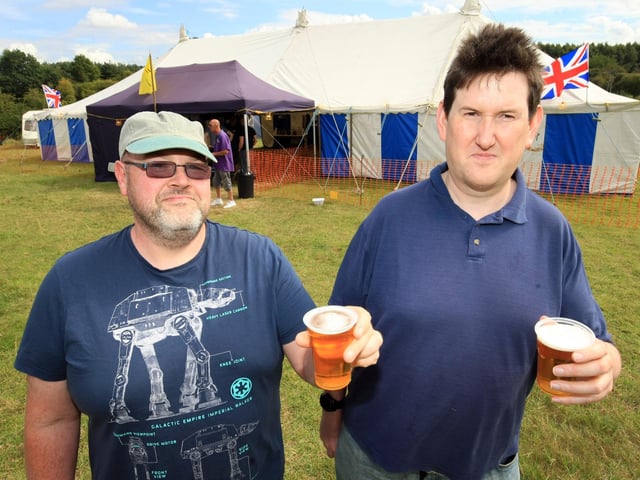 The Kings Clipstone Brewery 6th Summer Beer Festival 2017. Pictured are Simon Aubignac and Paul Barnes.