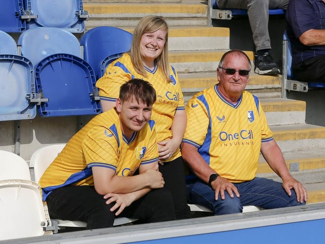 Mansfield Town fans ahead of the game with Colchester United.