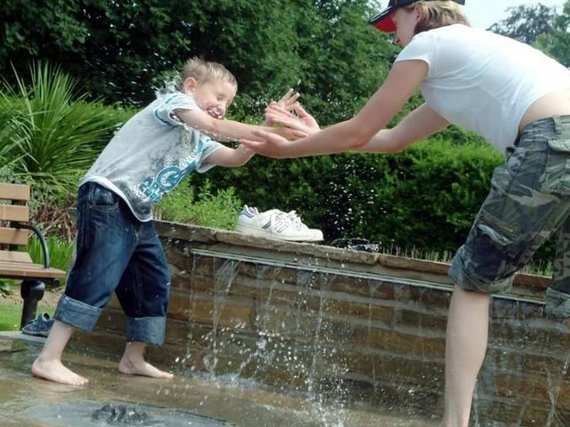 Ethan Cordon enjoying the sunshine at Titchfield Park with his Aunt Sabrina back in 2009.