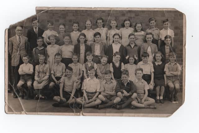 Mrs Humphries said the mixed class photo was at Moor Lane School, with her positioned third from the left, on the top row.