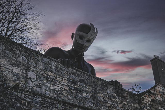 ...Don't worry, they're not really there. Kasparas's computer artwork shows alien figures taking over some of Edinburgh's recognisable sites around the city, including this overbearing human-like figure popping his head over Flodden Wall, Pleasance.