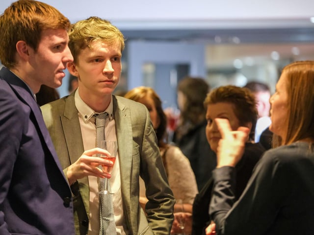 Guests mingled before the awards
