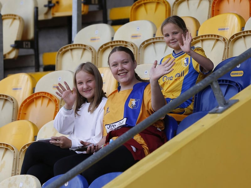 Mansfield Town fans ahead of the draw with Bradford City.