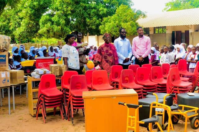 Peafield Lane Academy’s surplus furniture is now being used in a school in the Gambia.(all photos:  NPAC)