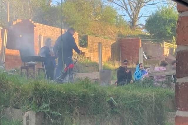 Mansfield residents having a party, which was later dispersed by police