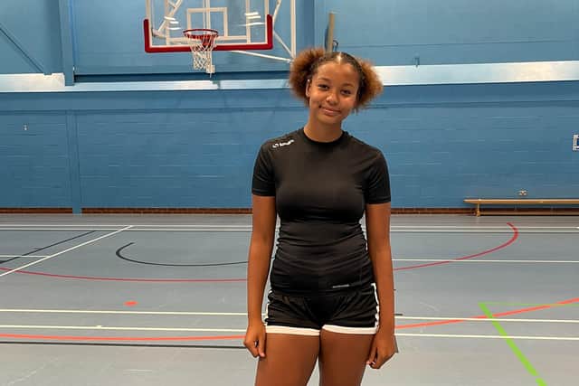 Isla at a Mansfield Giants training session at Oak Tree Leisure Centre
