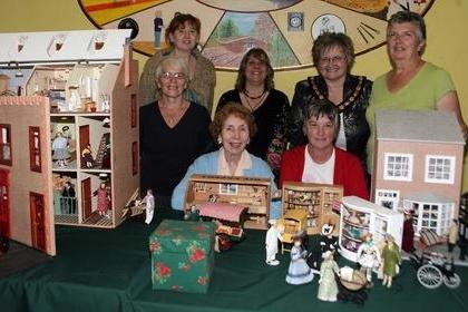 2008: These ladies proudly show off their fabulous work at the Eastwood Miniature Club exhibition.
