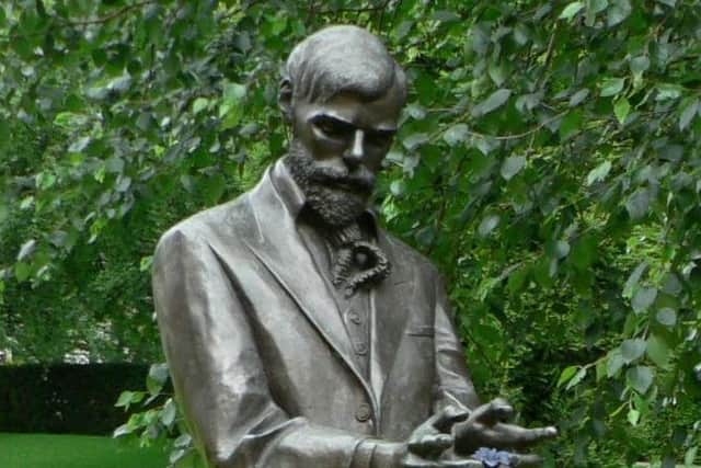 A statue of the author at Nottingham University.