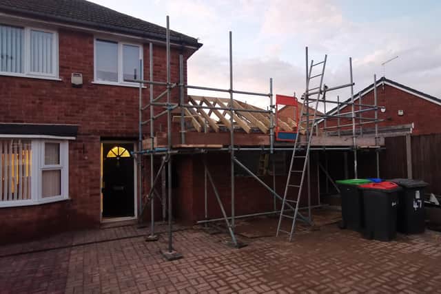 Building work has started at the family home thanks to fundraising donations for a new bedroom and wet room for Jak.