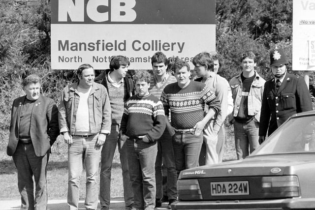 Miners pictured in 1984