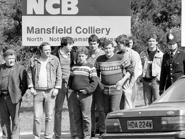 Miners pictured in 1984