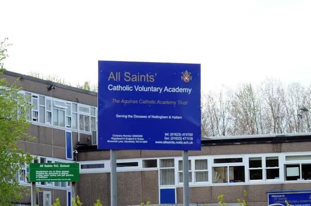 All Saints Catholic Voluntary Academy on Broomfield Lane, Mansfield, was rated 'Good' in its latest inspection in February 2022.