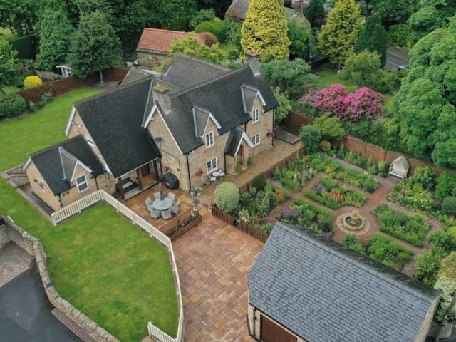 Our photo gallery concludes with this aerial shot showing the wonderful layout of the The Hollies in all its glory. Contact Blenheim Park Estates if you want to arrange a viewing.
