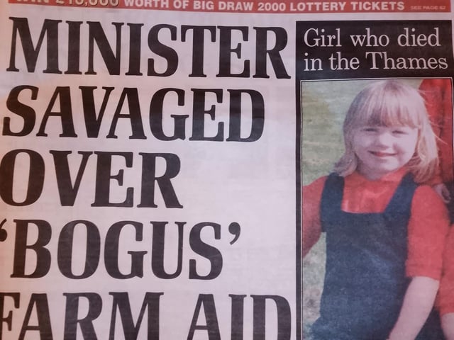 The headlines from the Daily Mail on December 14, 1999.