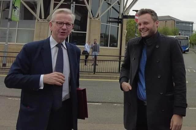 Ben and Michael Gove in Mansfield