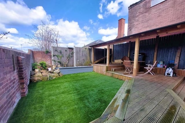 Our last photo of the Mansfield property shows that the back garden is very much low maintenance, and also private and enclosed.