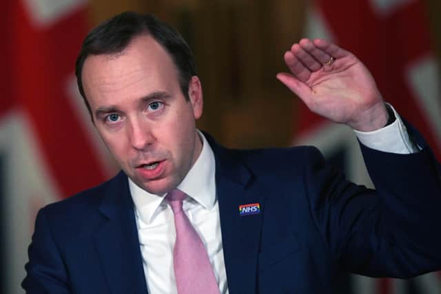 Health Secretary Matt Hancock (Photo by Stefan Rousseau - WPA Pool/Getty Images)