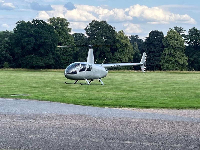 A group of students arrived in serious style to their school prom - in a helicopter!