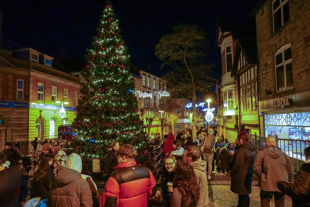 The town's Christmas tree was a huge talking point.
