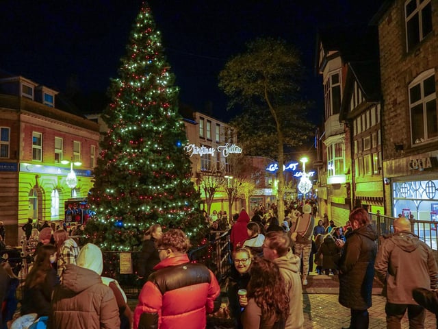 The town's Christmas tree was a huge talking point.