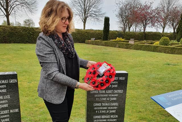 Debbie Bülau who has led the efforts to memorialise and has researched the British soldiers who died - but they are still missing information to the family of Anthony Taylor Hurst from Mansfield Woodhouse