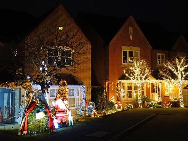 Santa could be spotted visiting several houses