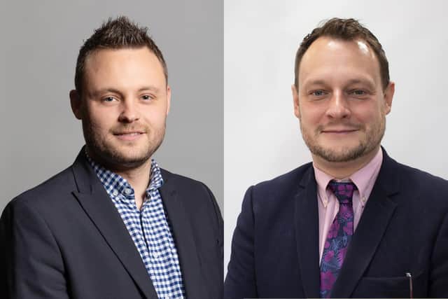 Coun Ben Bradley, left, and Coun Jason Zadrozny.