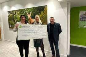 Mansfield Building Society presented The Musketeers CIC with a cheque for £500