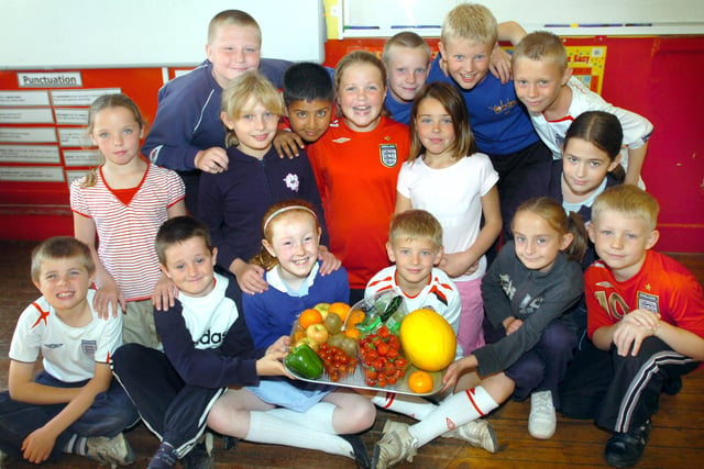 It's 2007 and healthy eating was high on the agenda at Yohden Hall Primary School.