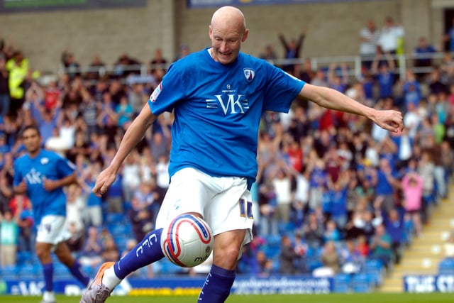 Danny Whitaker bags a treble against Hereford United in a 4-0 win in August 2010.