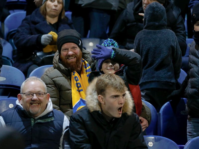 Mansfield Town fans ahead of the 1-1 draw with Doncaster Rovers.