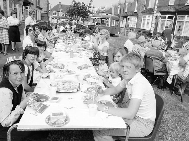 A Royal Wedding street party takes place on Mansfield's Beresford Street in 1981.
