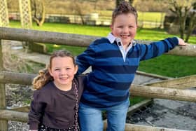William Reckless, with his sister Georgia, will undertake his epic fundraising challenge this weekend. Photo: Submitted