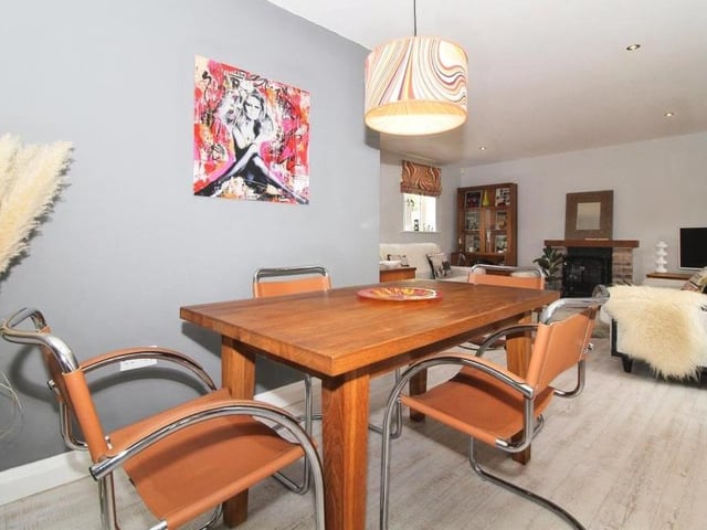 The dining area from a different angle. A pleasant space, tucked away, for family meals.