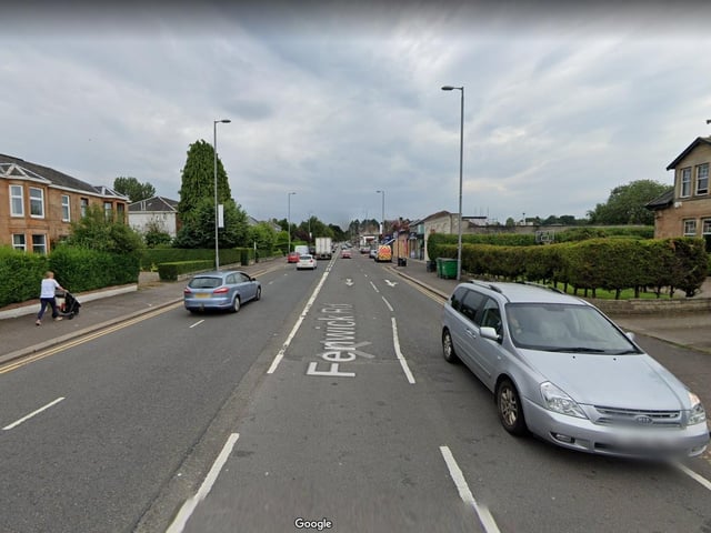 Fixed camera on Fenwick Road, Giffnock, East Renfrewshire