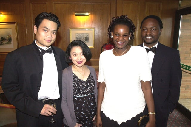 Pictured at the Sheffield Moathouse, Norton, where the Sheffield Radiology Ball was held. Seen are guests LtoR,  Dr Joseph Chooi, Mrs Phek Chooi, Rumbi Mukono, and William Mukono.